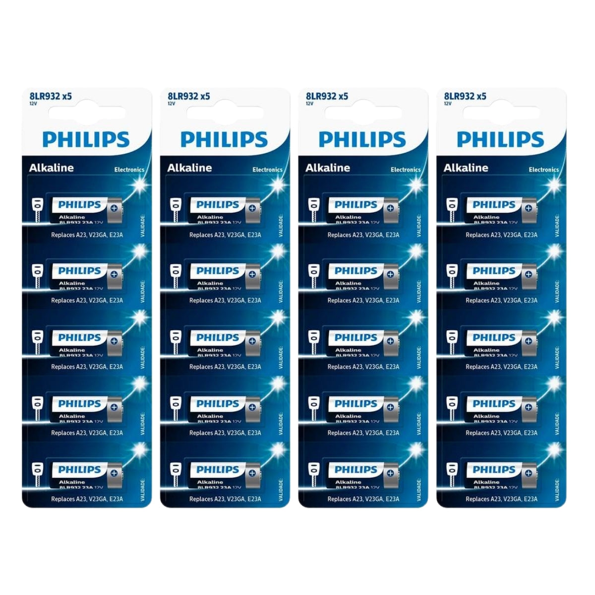 20 Baterias 12v C/ 5 Unidades (8lr932p5b/59) Philips (4 Cart)