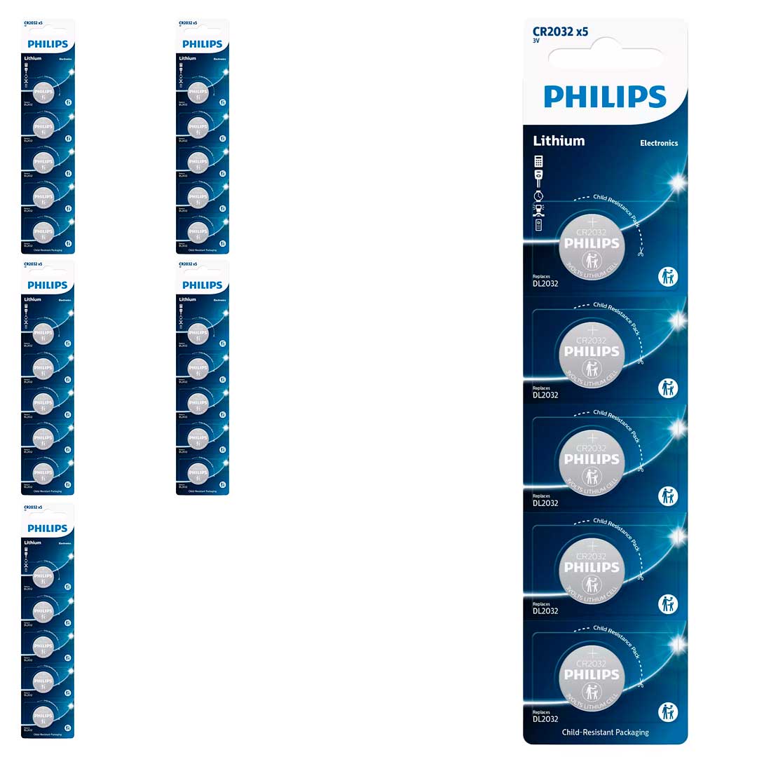 30 Baterias CR2032 Philips (6  Cart)