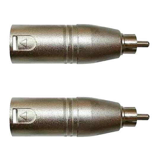 Adaptador Rca Macho P/xlr 3p Macho Niq. Wc 243 Ad 02 Unidades Wireconex [F108]