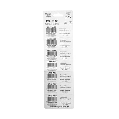 Bateria Botão Lr41 Cartela Com 14 Unidades Flex [F108]