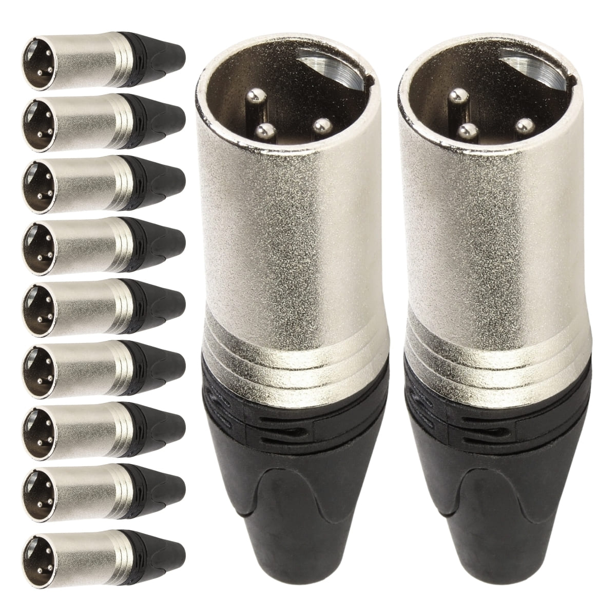 Conector Xlr Macho Linha 3 Polos Metal Storm 10 Unidades [F108]