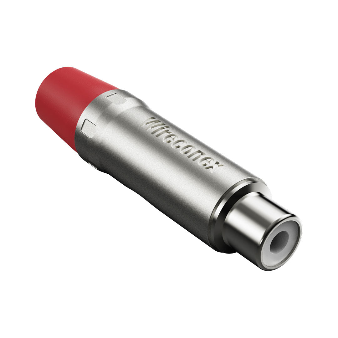 Plug Rca Femea Nickel Vermelho 10 Un Wireconex [F108]