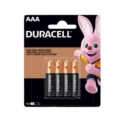 4 Pilhas Alcalinas Aaa Palito Duracell [F108]