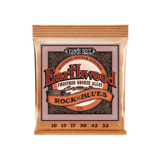 Encordoamento 010"-052" P/violão Aço Earthwood Rock And Blues Phosphor Bronze Ernie Ball P02151 [F108]