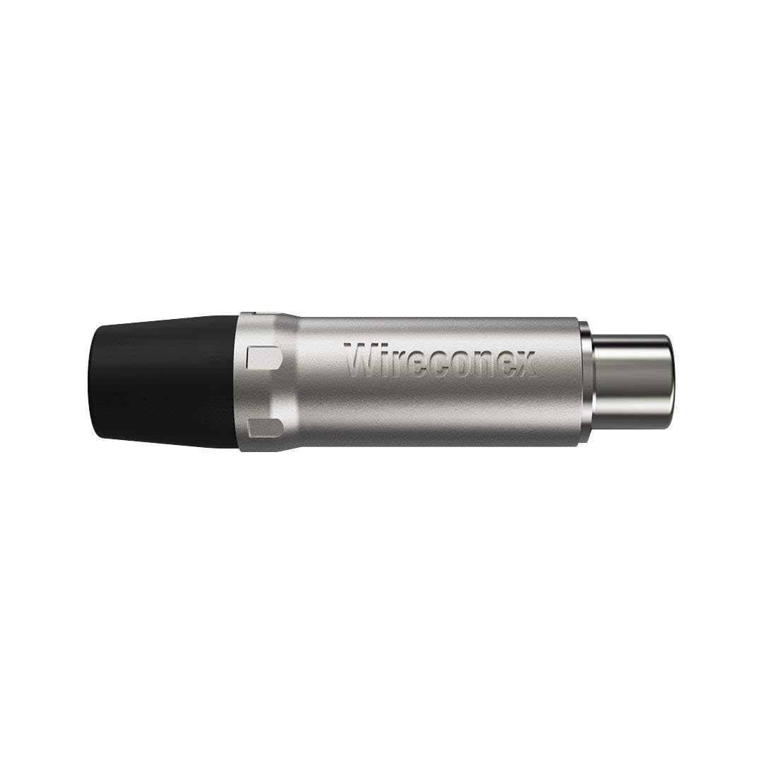 Plug Rca Femea Nickel Preto 10 Un Wireconex [F108]