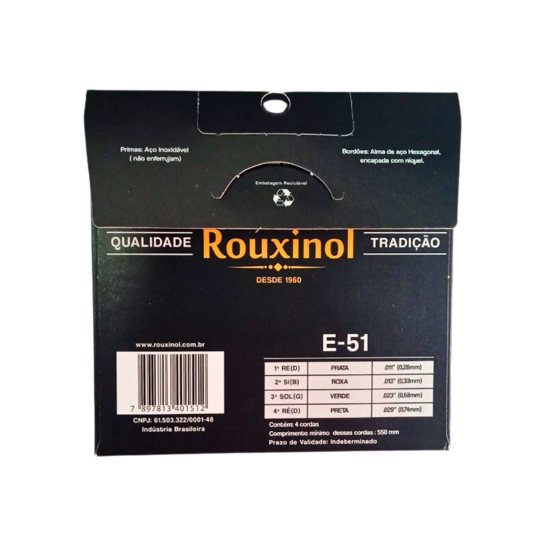 Encordoamento Cavaquinho E-51 Elétrico Acústico Rouxinol [F108]