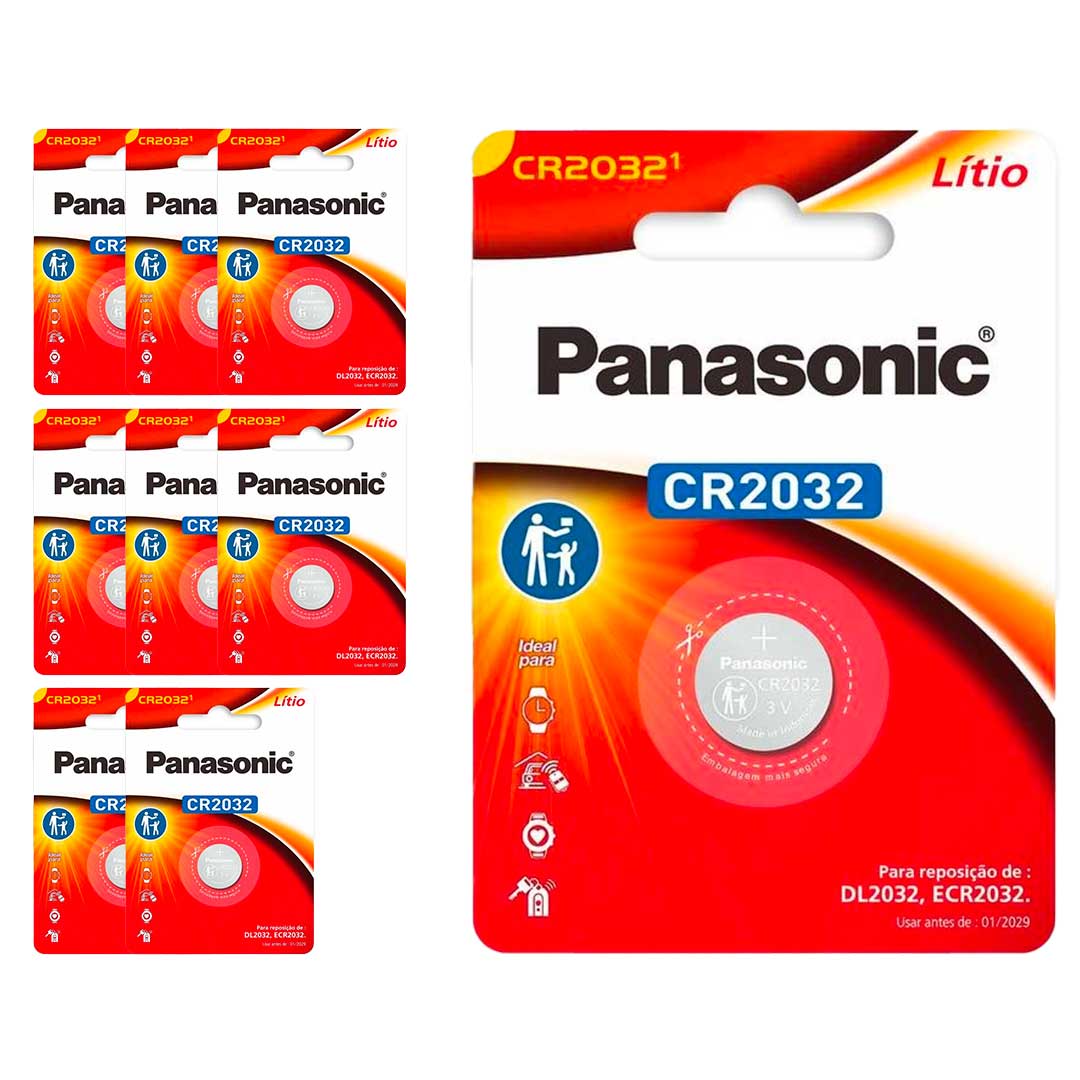 9 Baterias Cr2032 Panasonic