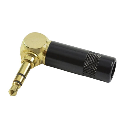 Conector P2 Stereo 90 Graus Preto Metal Gold Storm 10 Unidades [F108]
