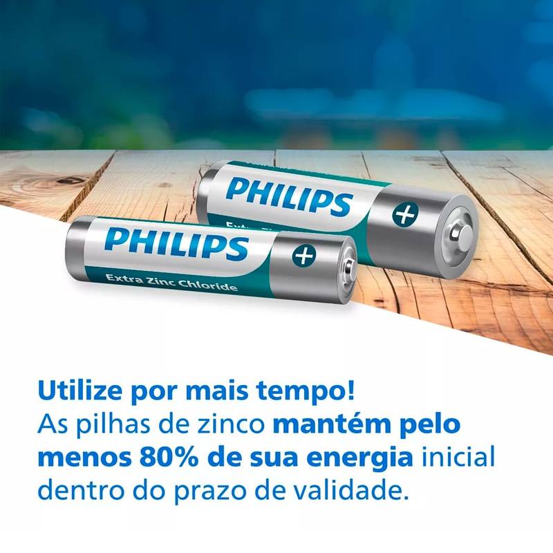 Pilha Zinco Philips Aa R03l4b/59 Philips [F108]