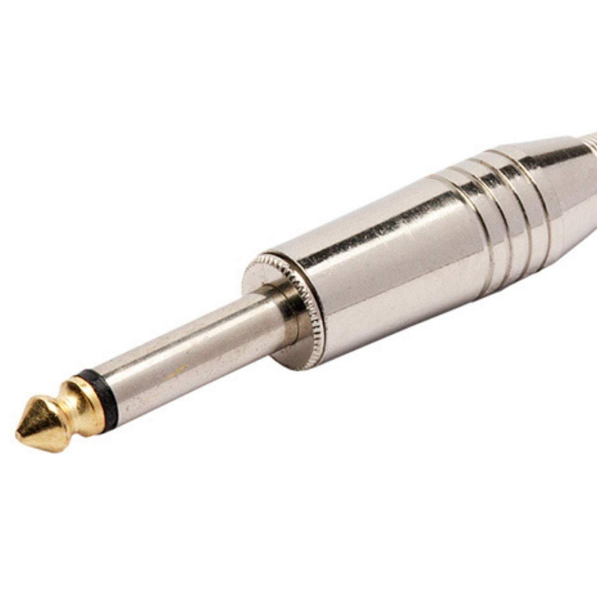 Conector P10 Macho Linha Mono Com Mola E Ponta Gold Storm 10 Unidades [F108]