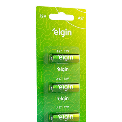 5 Baterias Alcalinas A27 Elgin [F108]