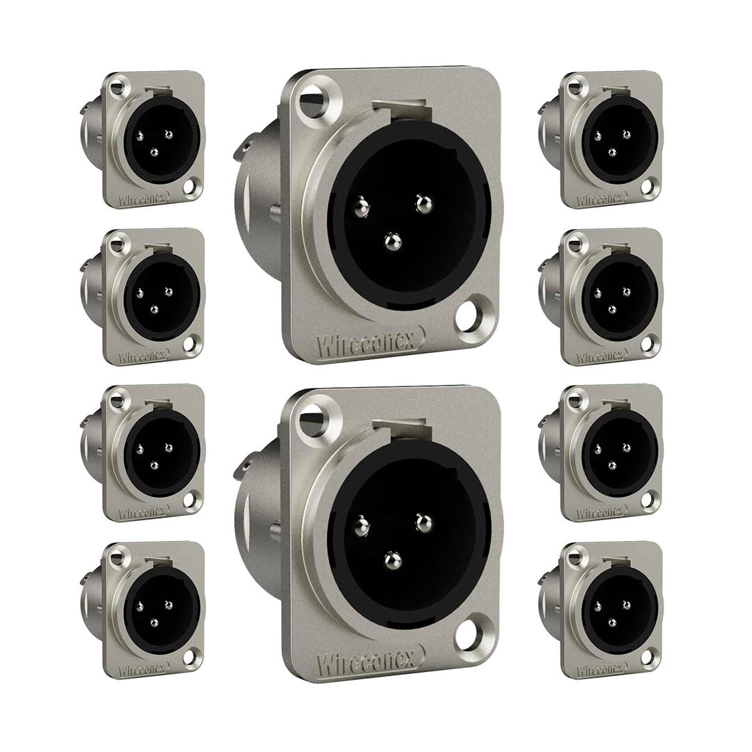 Conector  Xlr Macho Wc 1033 10 Unidades Painel Wireconex [F108]