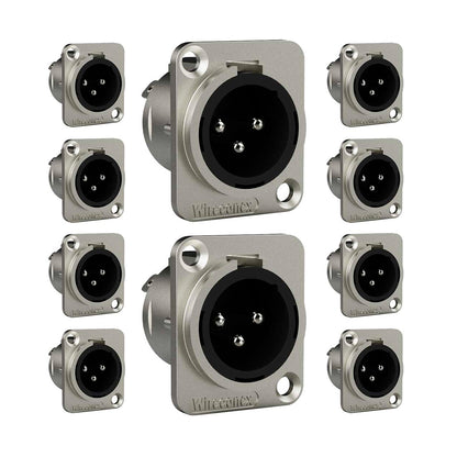 Conector  Xlr Macho Wc 1033 10 Unidades Painel Wireconex [F108]