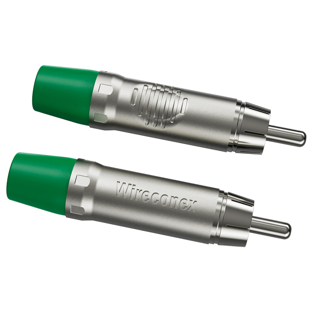 Plug Rca Macho Nickel Verde 10 Un Wireconex [F108]