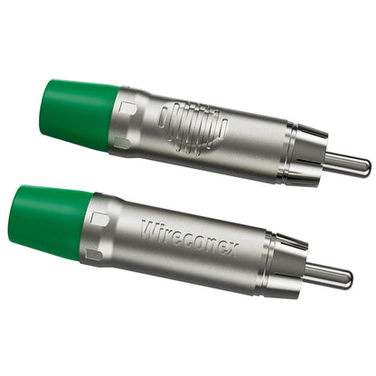 Plug Rca Macho Nickel Verde 10 Un Wireconex [F108]