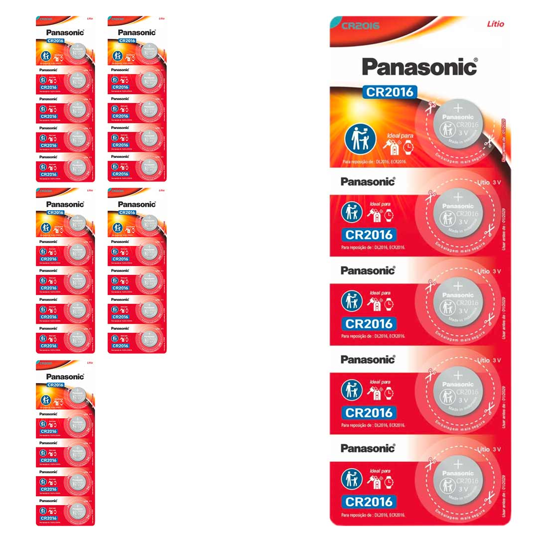 30 Baterias Cr2016 Panasonic (6 Cart)