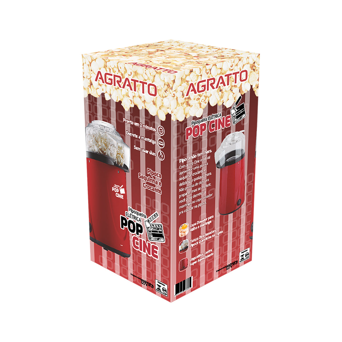 Pipoqueira Pop Cine Vermelha 127v 1200w Agratto [F108]