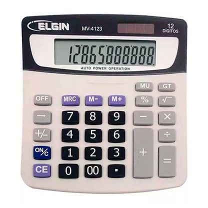 Calculadora Mesa Visor 12 Dig. Um Raiz Mv4123 Elgin [F108]