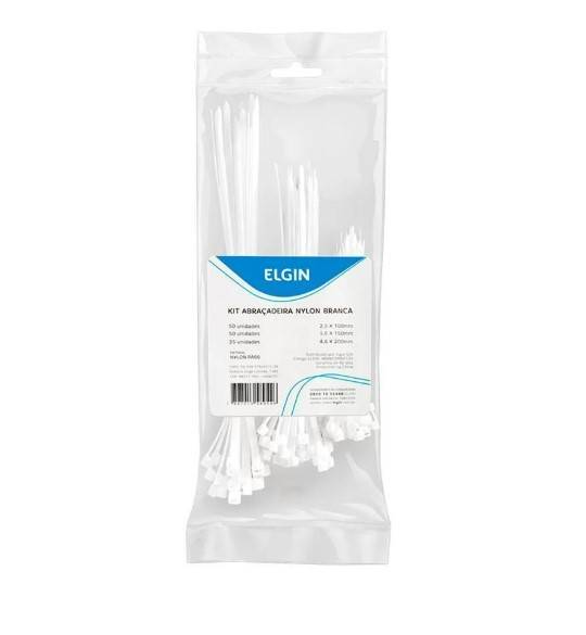 Combo Abrac De Nylon Branca Pq Md E Gd (125 Unidades) [F108]