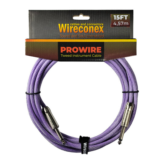 Cabo P10 Prowire Em L Tweed Lilás 3,05m Wireconex [F108]