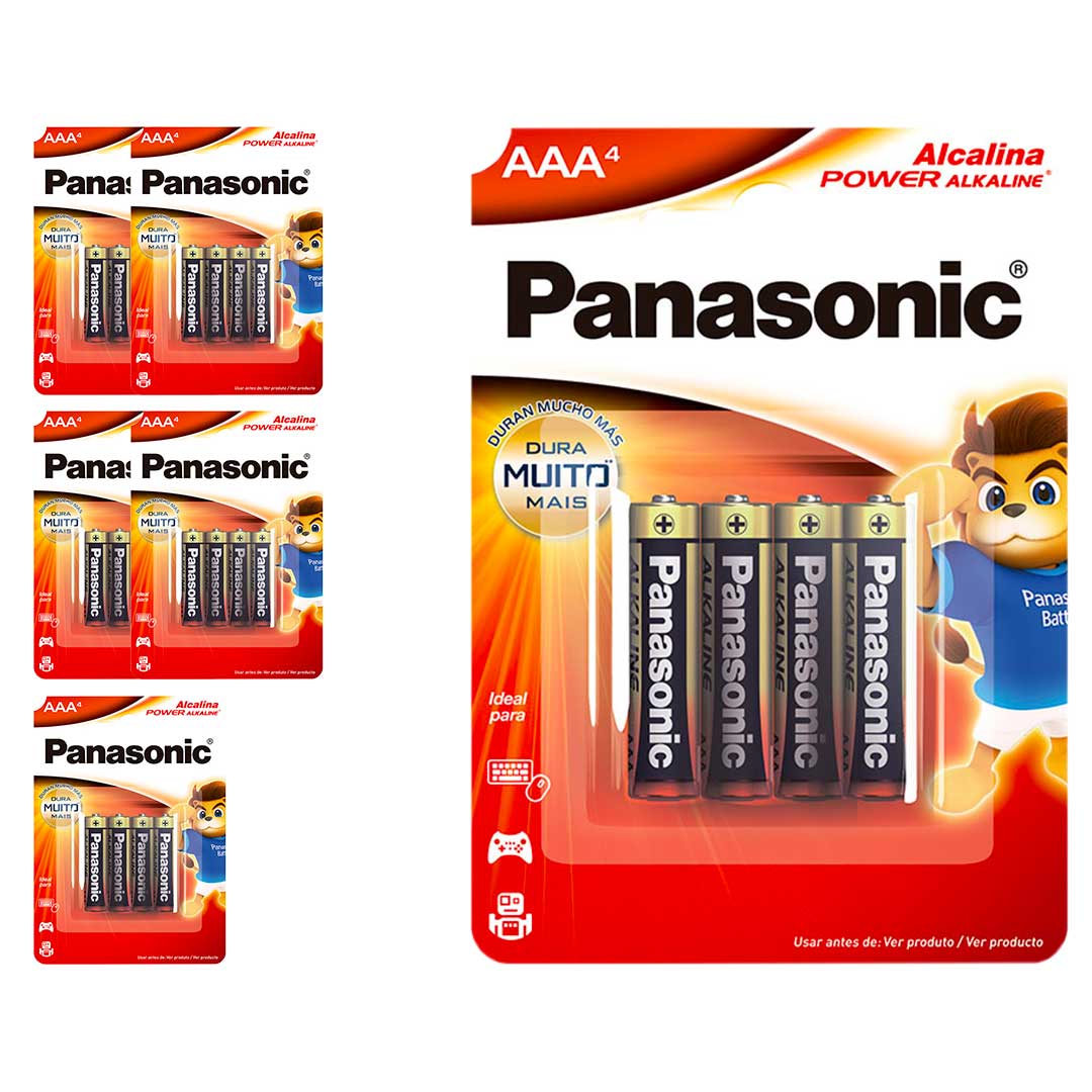 24 Pilhas Alcalinas Aaa Panasonic (6 Cart)