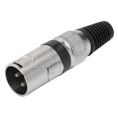 Conector Xlr Macho Linha Preto Metalico Storm  05 Unidades [F108]