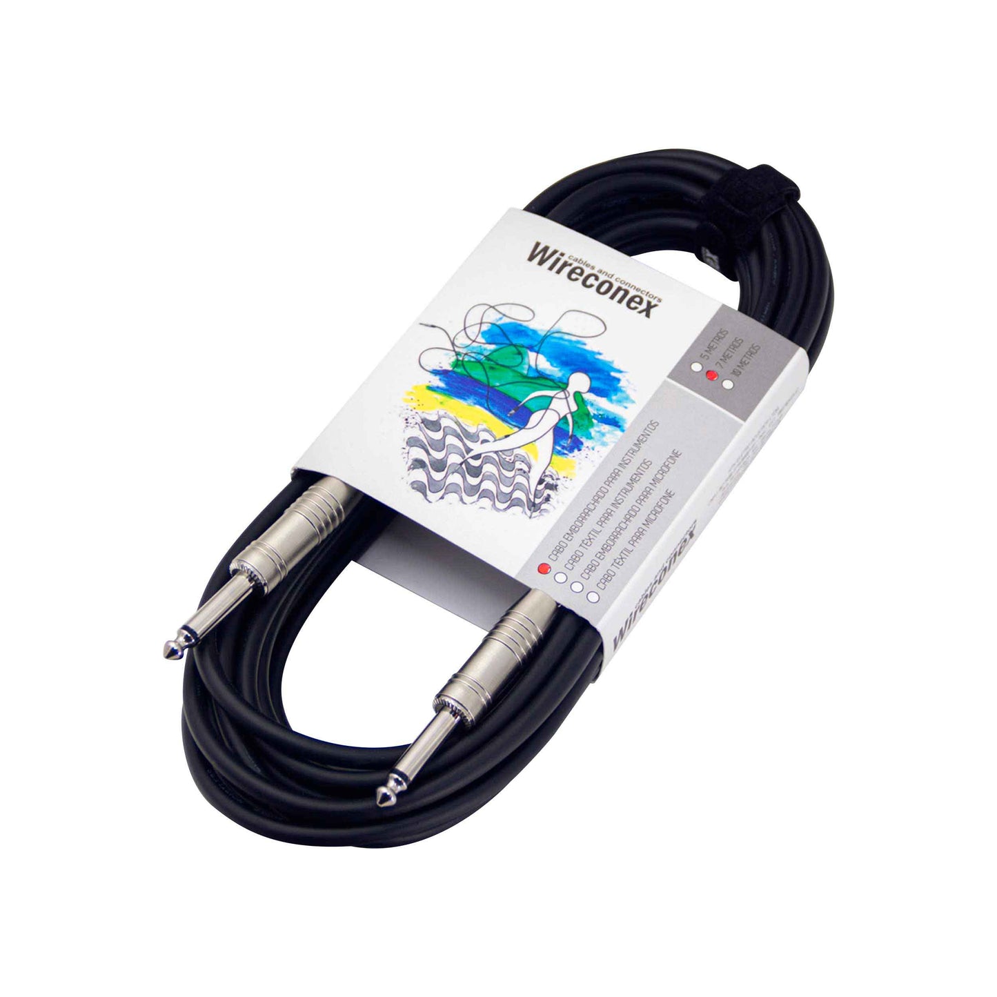 Cabo Para Instrumentos Emborrachado P10 P10 3 Metros Guiem-03 Wireconex [F108]