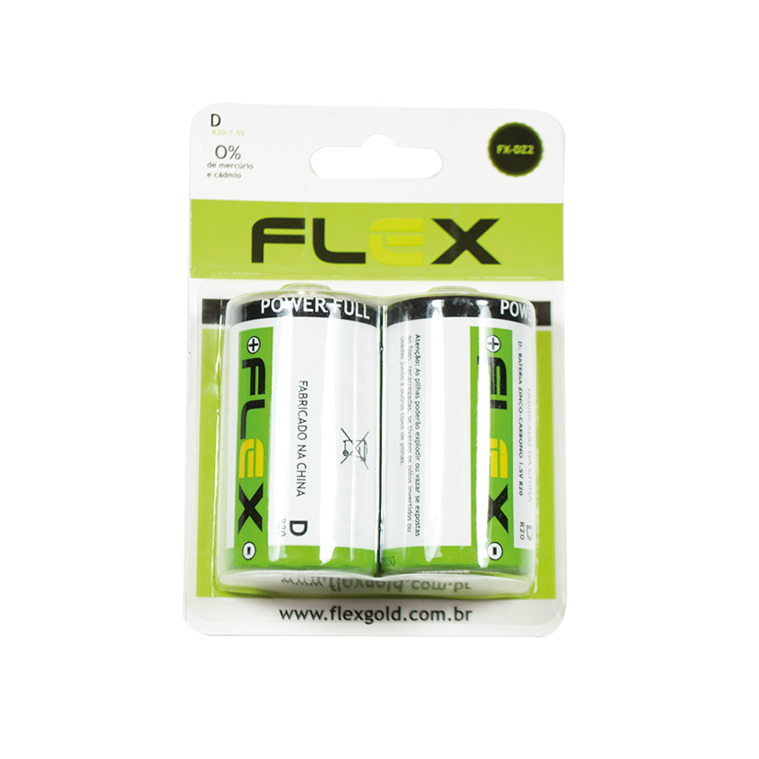Pilha D Comum Flex 02 Unidades Fx-dz2 [F108]