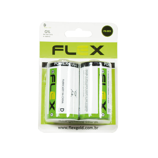 Pilha D Comum Flex 02 Unidades Fx-dz2 [F108]