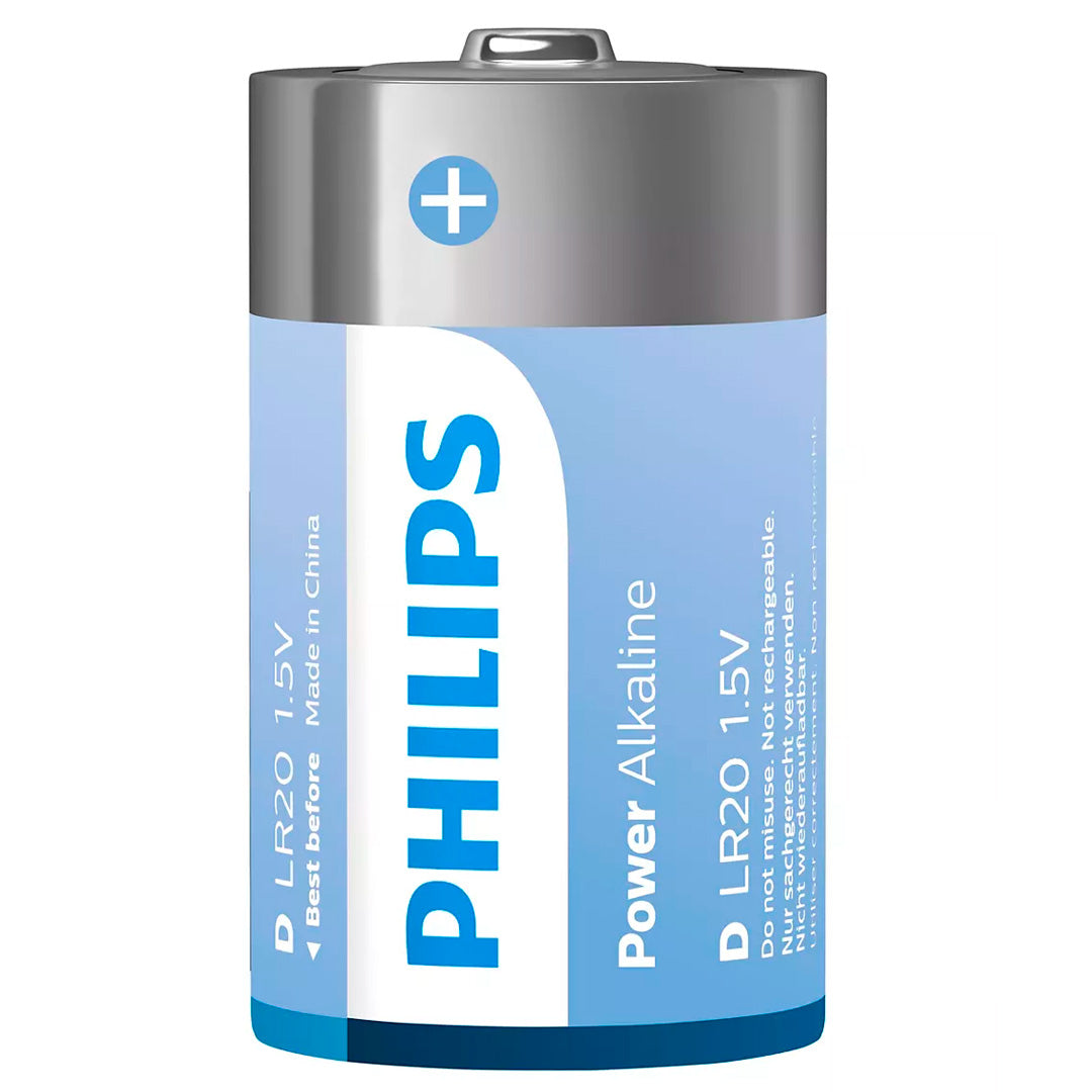 2 Pilhas Alcalinas D Philips [F108]