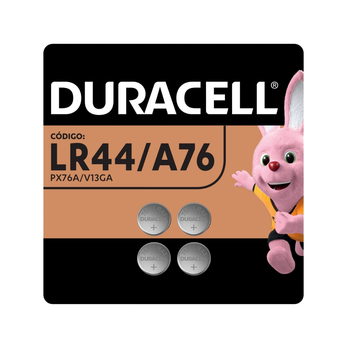 4 Pilhas Alcalinas Lr44 A76 Duracell [F108]