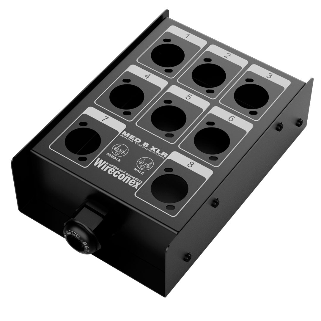 Painel Para Multicabos Sem Conectores 8 Vias Xlr Wireconex [F108]