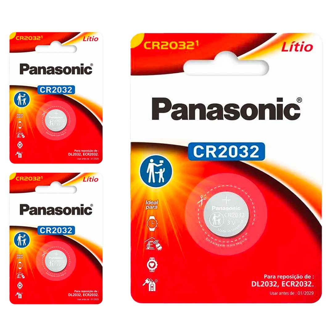3 Baterias Cr2032 Panasonic