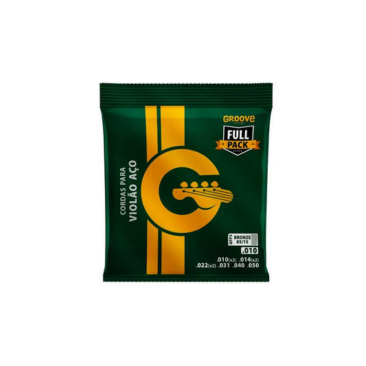 Jogo De Cordas P/violão Bronze 85/15 Groove 0.010"/0.050" Gfp3 [F108]