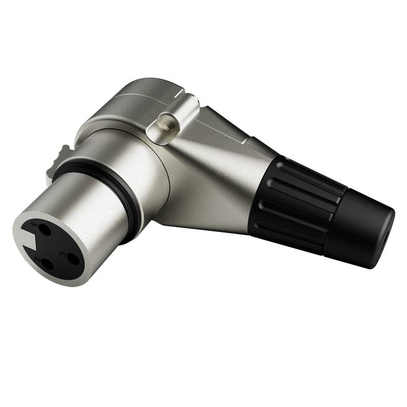 Kit 02 Conectores Xlr Femea 90 Graus Wc2043 Wireconex [F108]