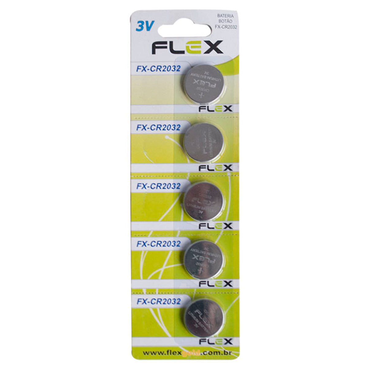 Bateria Cr2032 Cartela Com 5 Unidades Flex [F108]