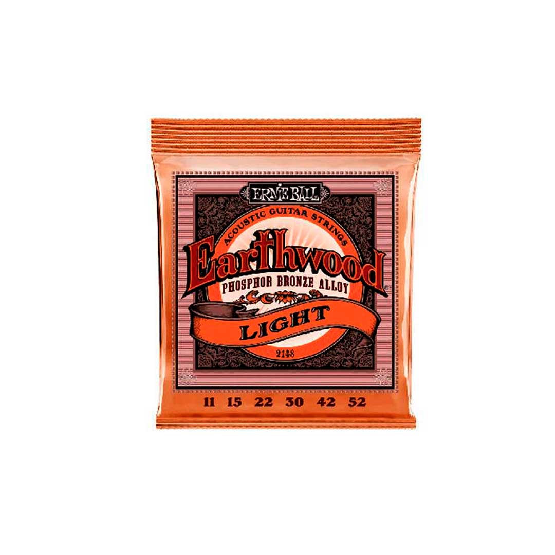 Encordoamento P/violão Aço Earthwood Leve Phosphor Bronze Ernie Ball 011"-052" P02148 [F108]