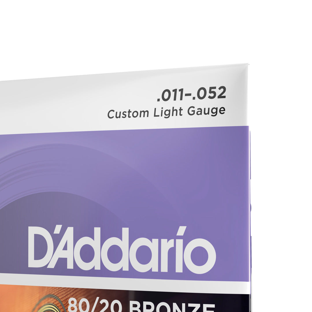 Cordas Para Violão Aço D Addario Bronze 80/20 Ej13-b+pl011 011" 052" Corda Extra Pl010 [F108]