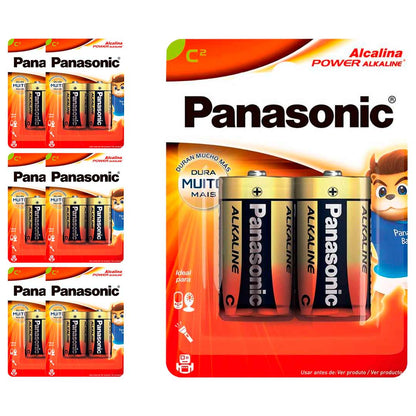 14 Pilhas Alcalinas C Panasonic (7  Cart)