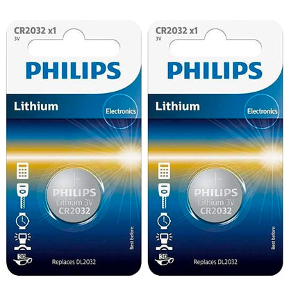 02 Baterias CR2032 Philips (2  Cart)