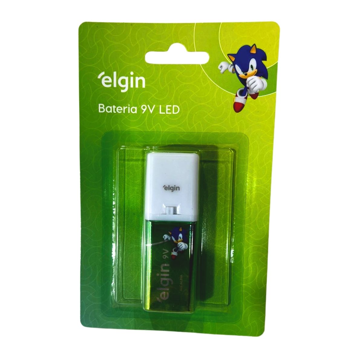 Bateria 9v Alcalina Com Lanterna Elgin [F108]