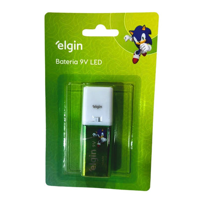 Bateria 9v Alcalina Com Lanterna Elgin [F108]