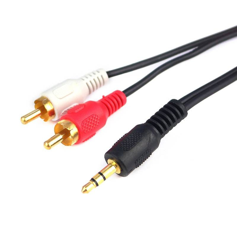 Cabo 2 Rca + 1 P2  Estéreo Dourado 1,8 [F108]