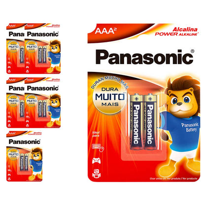 12 Pilhas Alcalinas Aaa Panasonic (6 Cart)