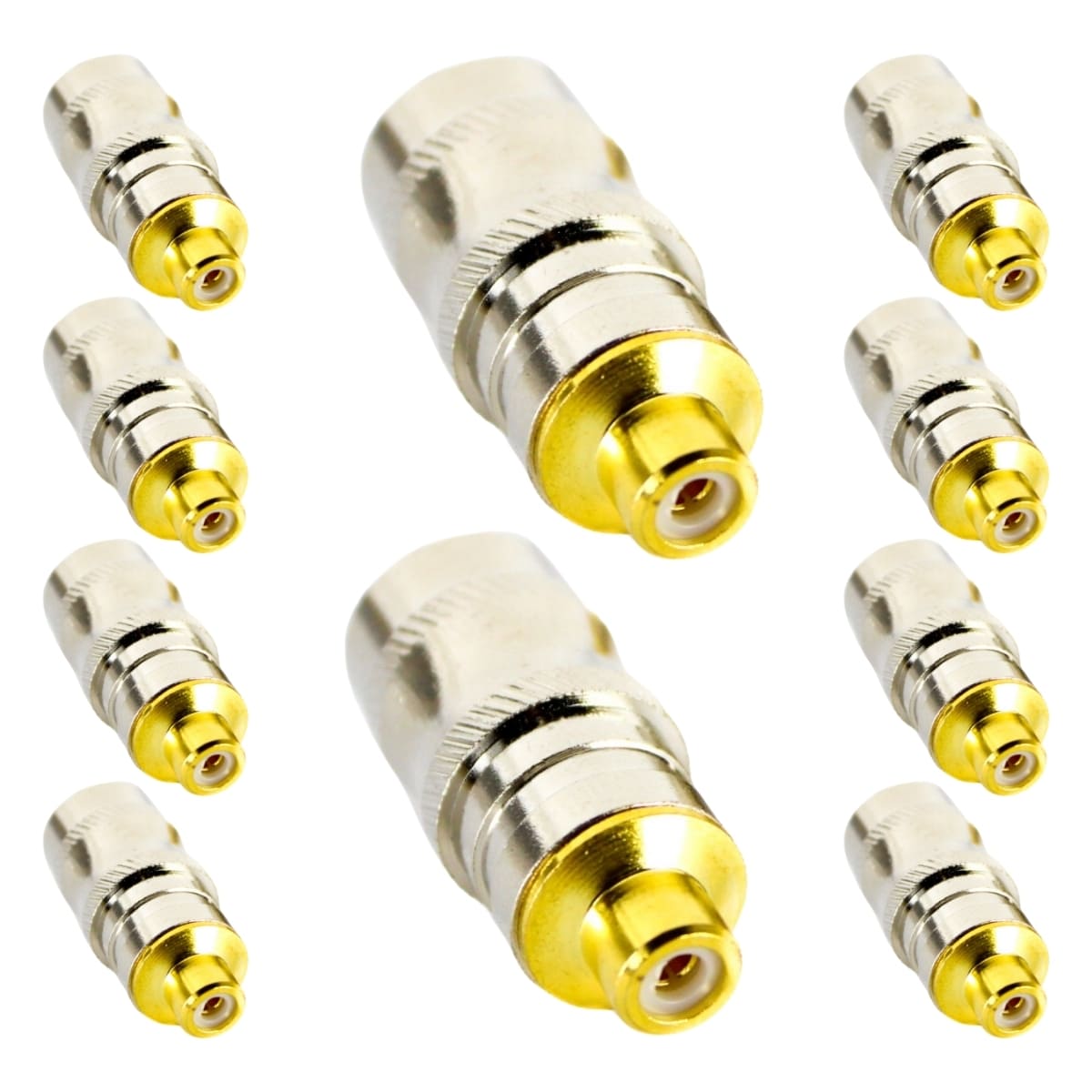 Conector Rca Fêmea Metal Gold Storm 10 Unidades [F108]