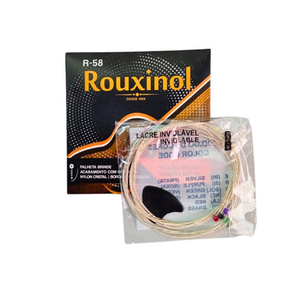 Encordoamento Violão R-58 Nylon Cristal Prateada Rouxinol [F108]