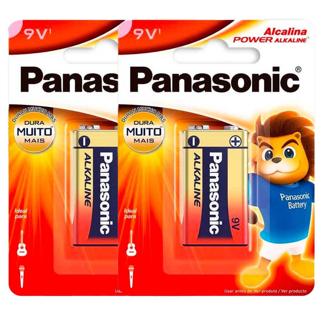 2 Baterias Alcalinas 9v Panasonic