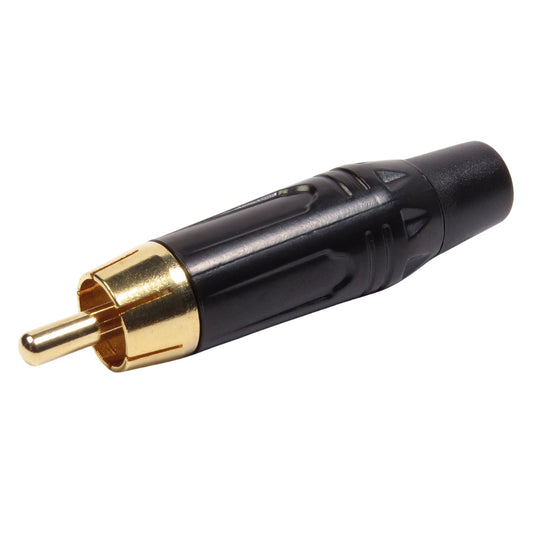 Conector Linha Rca Macho Preto Metal Storm 10 Unidades [F108]