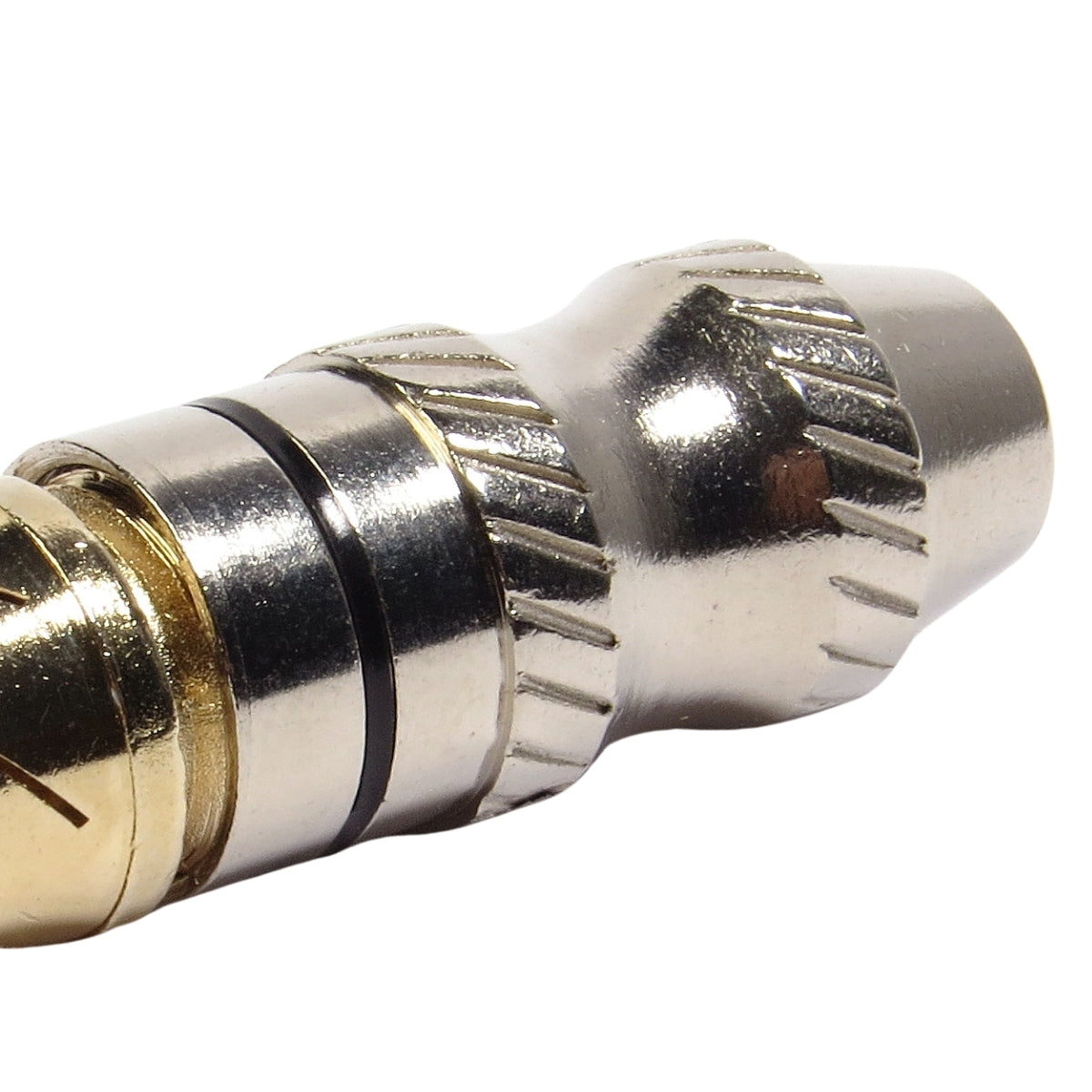 Conector Linha Rca Macho Metal Preto Storm 10 Unidades [F108]