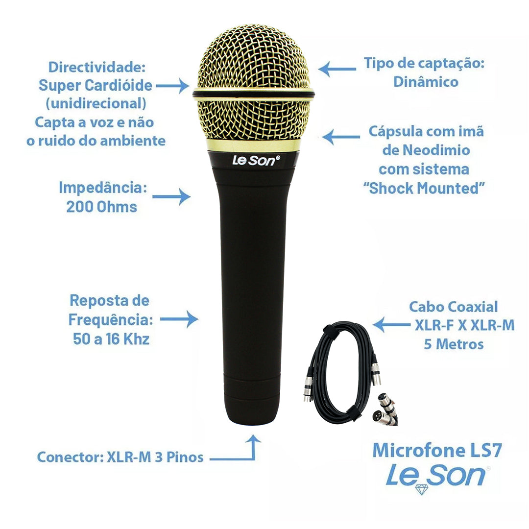 Microfone Dinâmico Ls7 Leson [F108]